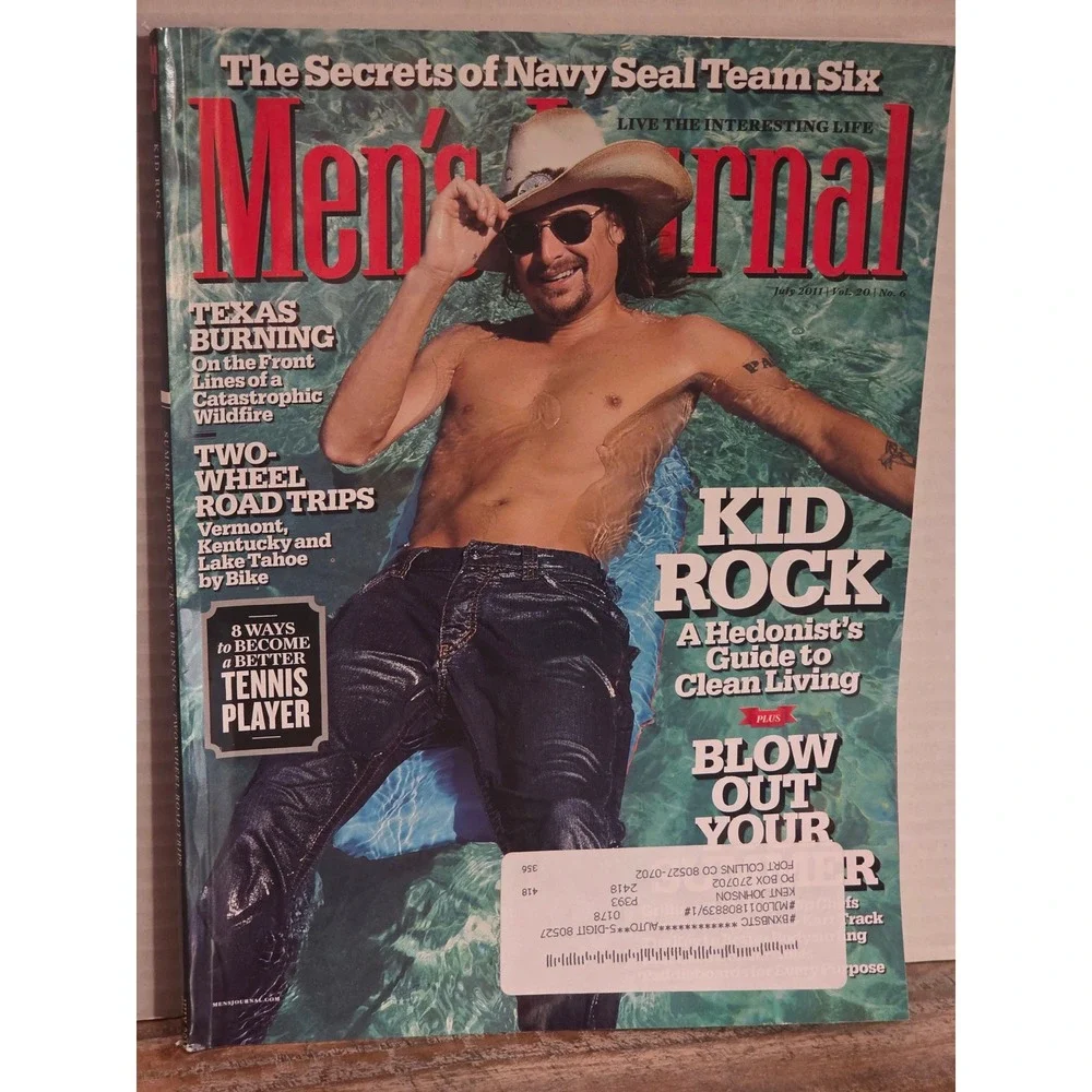 Mens Journal July 2011 Kid Rock Navy SEAL Team Six Texas Burning Magazine Vol 20